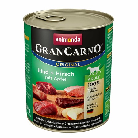 Влажный корм Animonda GranCarno для взрослых собак c говядиной, олениной и яблоком - 800 г  Превью