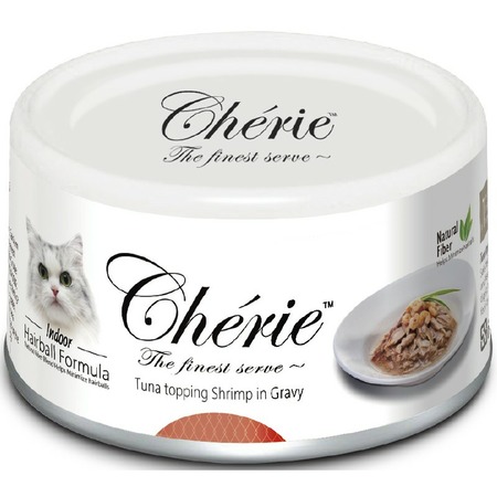 Pettric Cherie Hairball Control влажный корм для кошек с тунцом и креветкой в подливе - 80 г Основное Превью